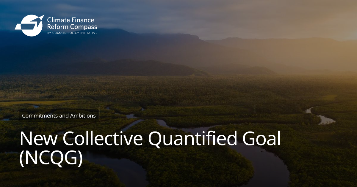New Collective Quantified Goal (NCQG) | Climate Finance Reform Compass