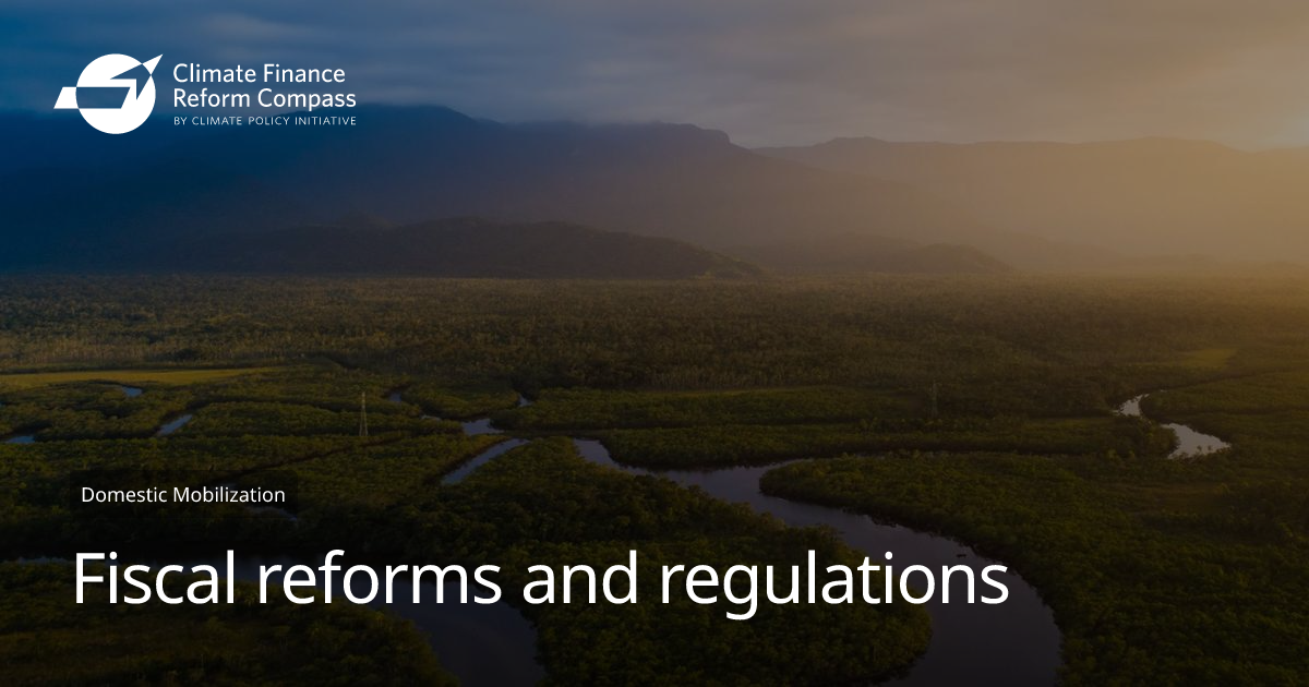 Fiscal reforms and regulations | Climate Finance Reform Compass
